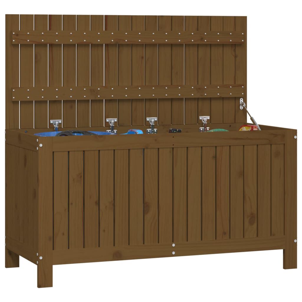 vidaXL Κουτί Αποθήκευσης Καφέ Μελί 115x49x60 εκ. Μασίφ Ξύλο Πεύκου