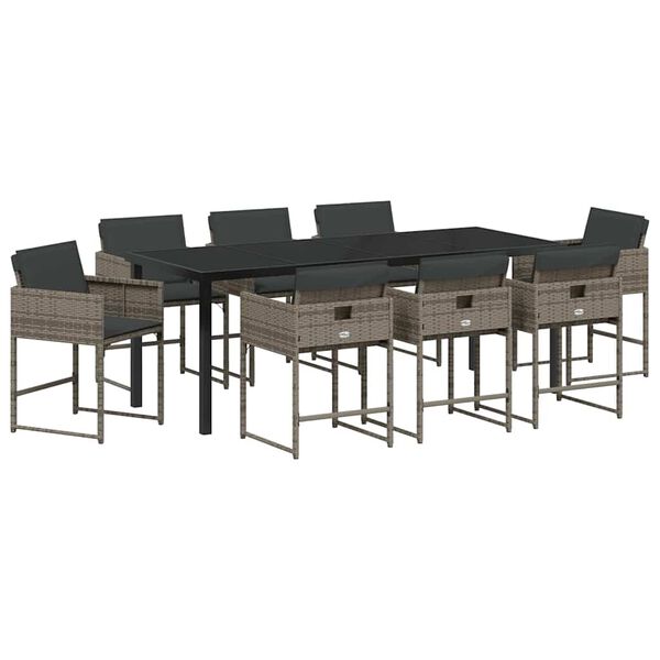 vidaXL &Sigma;έ&tau; &phi;&alpha;&gamma;&eta;&tau;&omicron;ύ &gamma;&iota;&alpha; &kappa;ή&pi;&omicron; 9 pcs &Gamma;&kappa;&rho;&iota; &sigma;&upsilon;&nu;&theta;&epsilon;&tau;&iota;&kappa;ό &rho;&alpha;&tau;ά&nu;