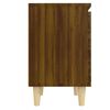 vidaXL Κομοδίνο Καφέ Δρυς 40 x 30 x 50 εκ. με Μασίφ Ξύλινα Πόδια