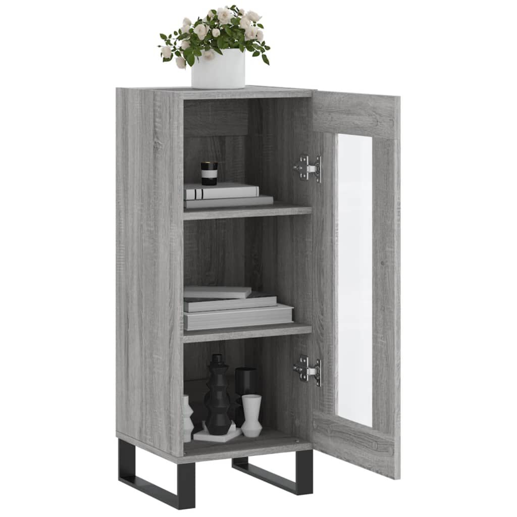 vidaXL Ντουλάπι Γκρι Sonoma 34,5x34x90 εκ. από Επεξεργασμένο Ξύλο