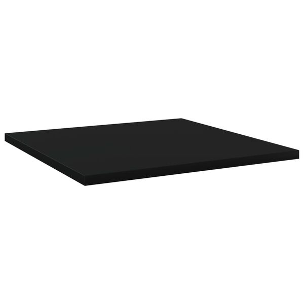 vidaXL Ράφια Βιβλιοθήκης 8 τεμ. Μαύρα 40x40x1,5 εκ. από Μοριοσανίδα