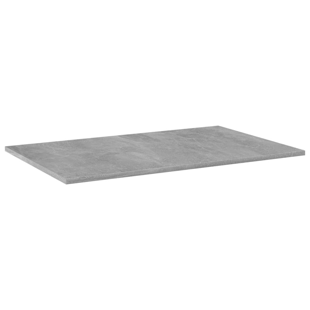 vidaXL Ράφια Βιβλιοθήκης 4 τεμ. Γκρι Σκυροδ. 80x50x1,5 εκ. Επεξ. Ξύλο