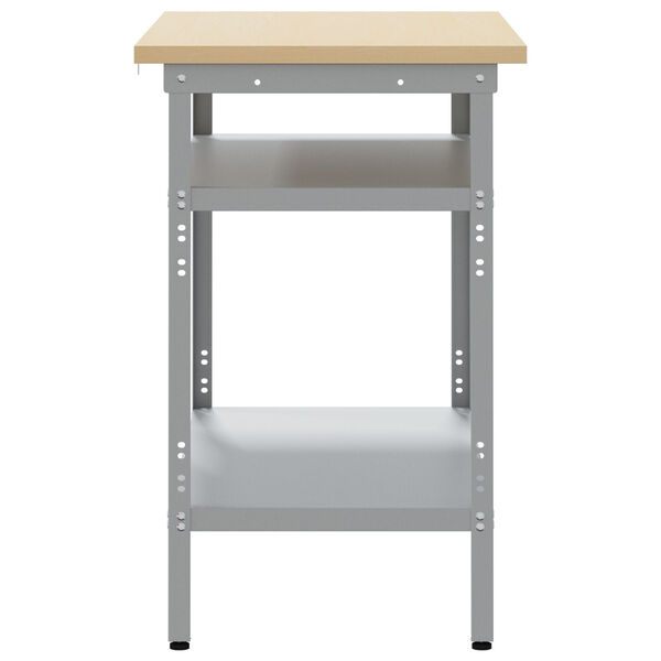 vidaXL Τραπέζι Εργασίας σε Γκρι, 100x55x85 εκ, Φτιαγμένο από Χάλυβα και Επεξεργασμένο Ξύλο