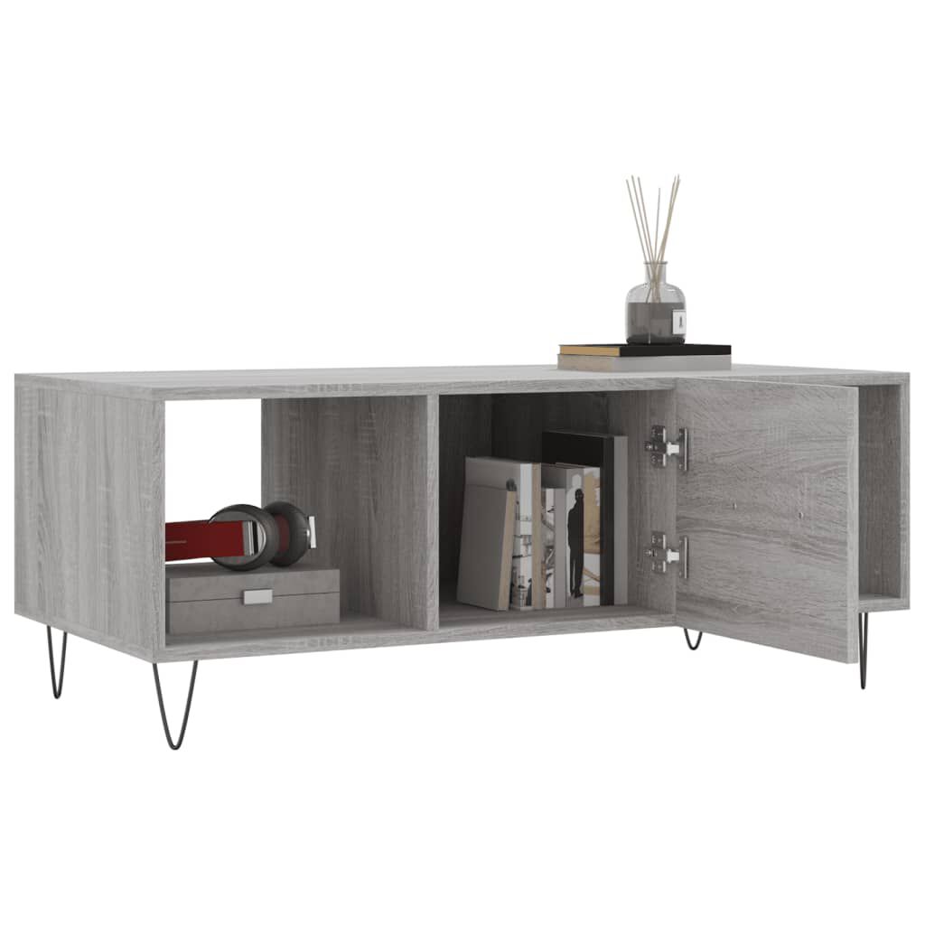 vidaXL Τραπεζάκι Σαλονιού Γκρι Sonoma 102x50x40 εκ. Επεξεργασμένο Ξύλο