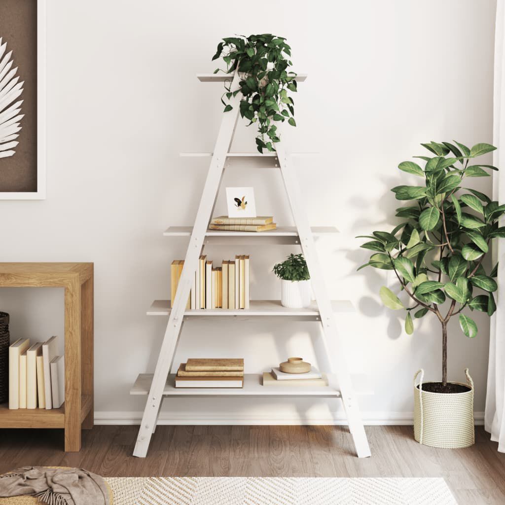 vidaXL Ραφιέρα 5 Επιπέδων Σχήμα Α 110x40x180,5 εκ. Μασίφ Ξύλο Πεύκου