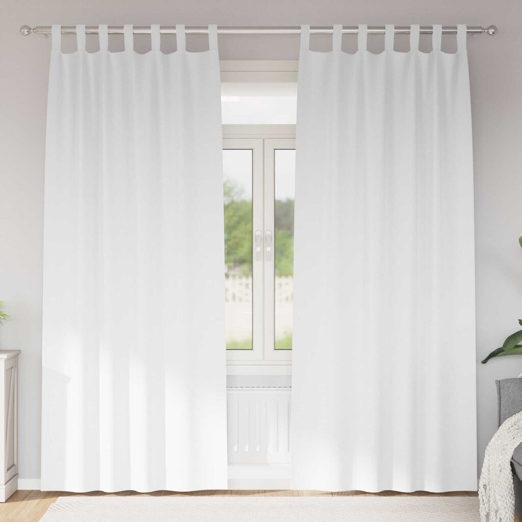 vidaXL Κουρτίνες 2 pcs Καθαρό Λευκό 260 x 140 εκ. Πολυεστέρας