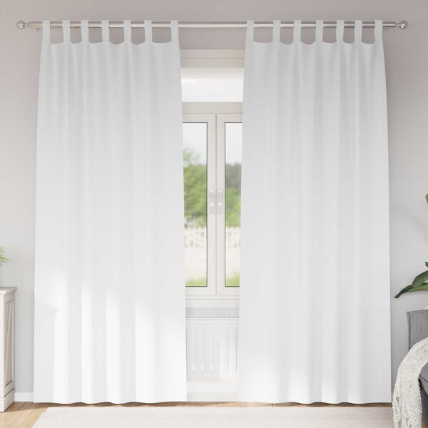 vidaXL Κουρτίνες 2 pcs Καθαρό Λευκό 260 x 140 εκ. Πολυεστέρας