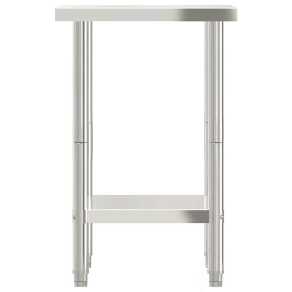 vidaXL Πάγκος Εργασίας Κουζίνας 55x55x85 εκ. από Ανοξείδωτο Ατσάλι