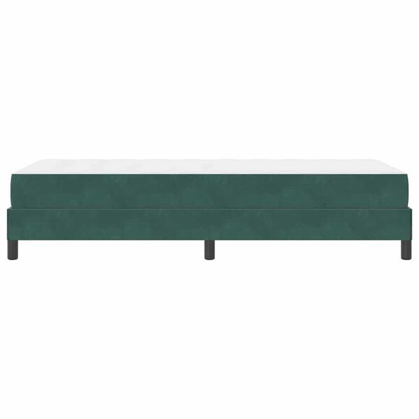 vidaXL Κρεβάτι box spring με στρώμα Σκούρο Πράσινο 80 x 200 cm Βελούδο