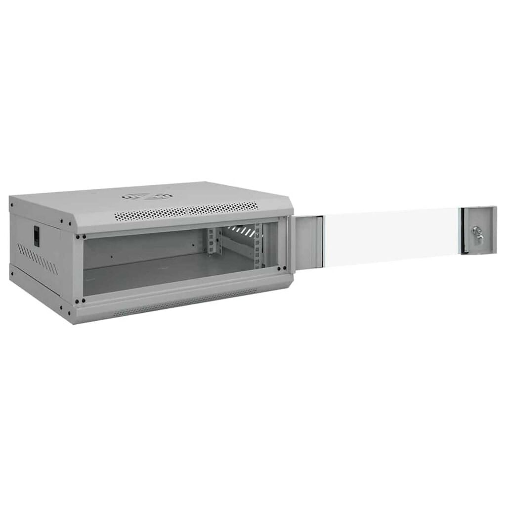 vidaXL Ντουλάπα δικτύου με αποθήκευση Γκρι 53 x 45 x 21 εκ Ατσάλι