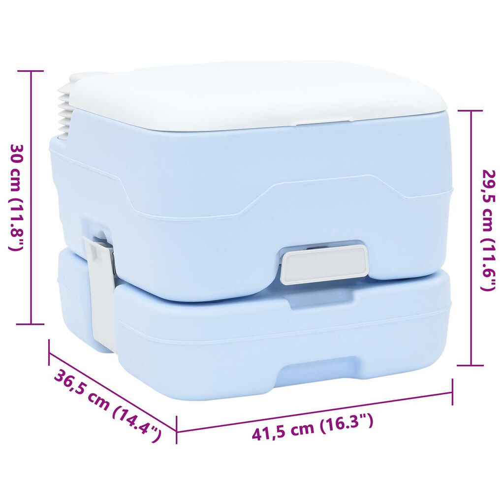 vidaXL Φορητή Τουαλέτα Καμπίνας Γαλάζιο 41.5 x 36.5 x 30 cm