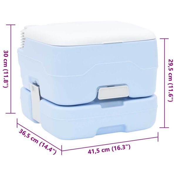 vidaXL Φορητή Τουαλέτα Καμπίνας Γαλάζιο 41.5 x 36.5 x 30 cm