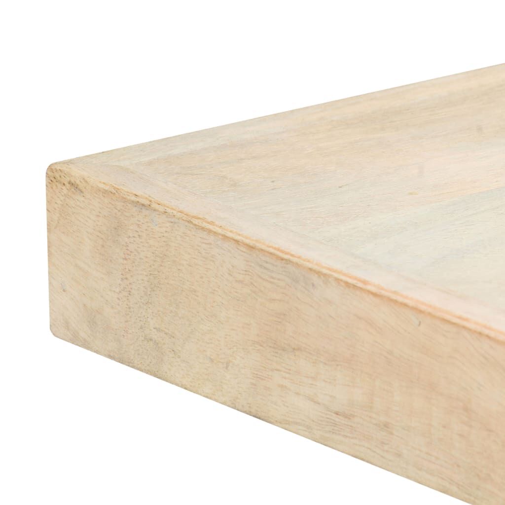 vidaXL Τραπεζαρία Λευκή 120 x 60 x 75 εκ. από Μασίφ Ξύλο Μάνγκο