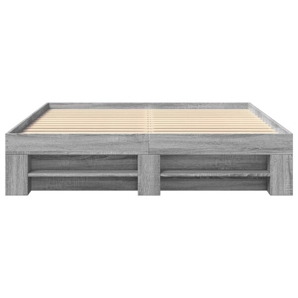 vidaXL Πλαίσιο Κρεβατιού Γκρι Sonoma 150x200 εκ. Επεξεργασμένο Ξύλο