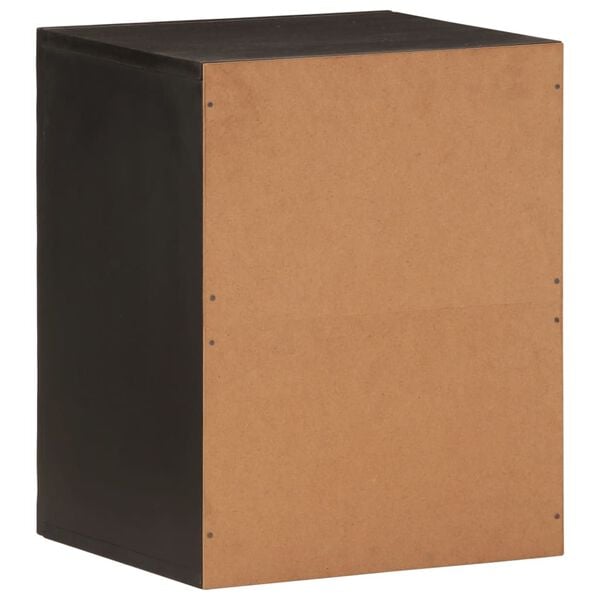 vidaXL Ντουλάπι Μπάνιου Επιτοίχιο Μαύρο 38x33x48 εκ. Μασίφ Ξύλο Μάνγκο