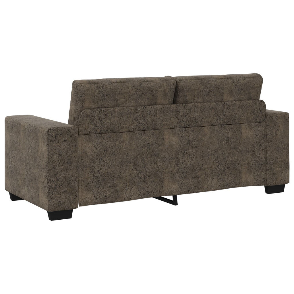 vidaXL Καναπέας Loveseat Σκούρο Γκρι 140 εκ σε Τεχνητό Δέρμα