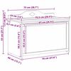 vidaXL Κουτί Παιχνιδιών Λευκό 73 x 33 x 55 εκ. Επεξεργασμένο ξύλο