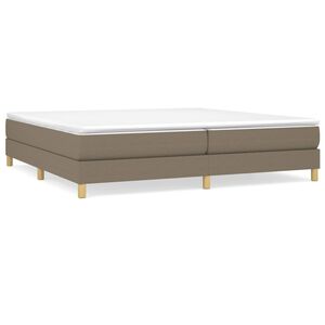 vidaXL &Kappa;&rho;&epsilon;&beta;ά&tau;&iota; Boxspring &mu;&epsilon; &Sigma;&tau;&rho;ώ&mu;&alpha; Taupe 200x200 &epsilon;&kappa;. &Upsilon;&phi;&alpha;&sigma;&mu;ά&tau;&iota;&nu;&omicron;