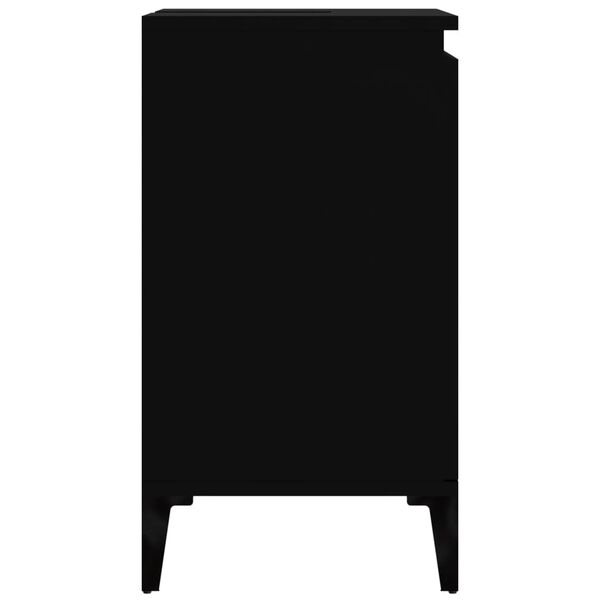 vidaXL Ντουλάπι Νιπτήρα Μαύρο 58x33x60 εκ. Επεξεργασμένο Ξύλο