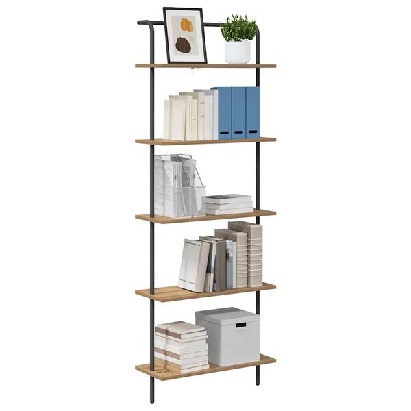 vidaXL Ράφι Βιβλίων artisan δρυς 60 x 24 x 168 εκ. Επεξεργασμένο ξύλο