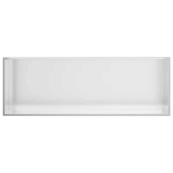 vidaXL Νίτσα Μπάνιου Ασημί 90 x 30 x 9.5 εκ. Ανοξείδωτο ατσάλι