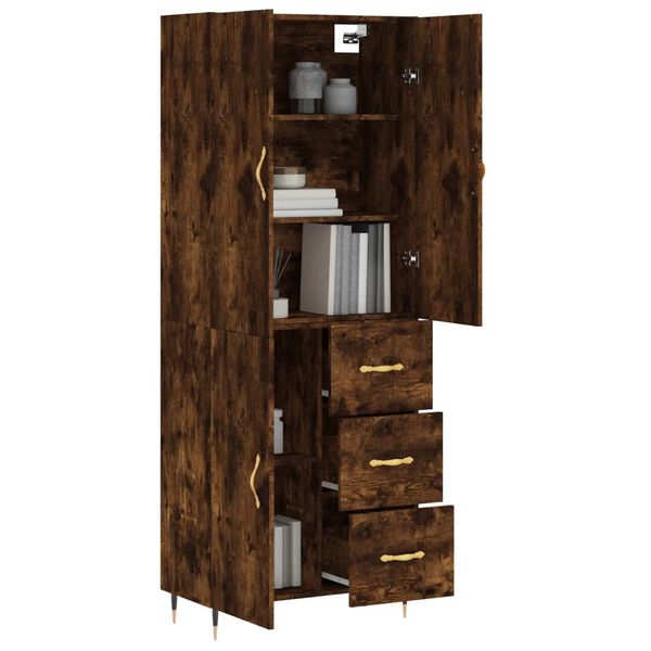 vidaXL Ντουλάπι Καπνιστή Δρυς 69,5x34x180 εκ. από Επεξεργασμένο Ξύλο