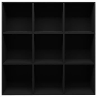 vidaXL Βιβλιοθήκη Μαύρη 98 x 30 x 98 εκ. από Μοριοσανίδα