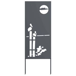 vidaXL Οθόνη Ιδιωτικότητας Κήπου Μαιανδρικό σχέδιο Ανθρακί 50 x 140 εκ