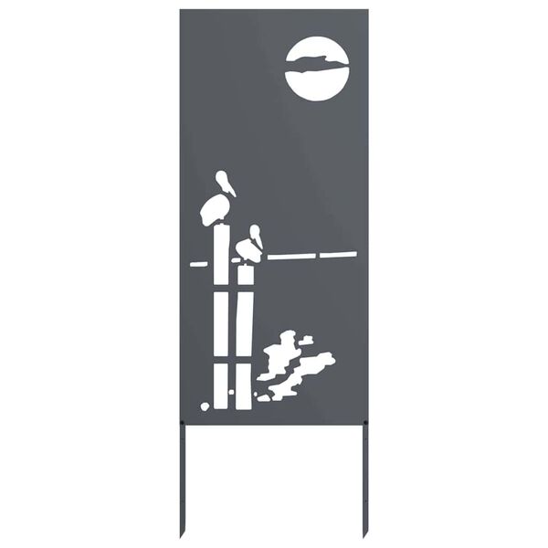 vidaXL Οθόνη Ιδιωτικότητας Κήπου Μαιανδρικό σχέδιο Ανθρακί 50 x 140 εκ