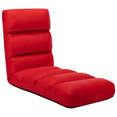 vidaXL Καρέκλα Δαπέδου Πτυσσόμενη Κόκκινη από Συνθετικό Δέρμα