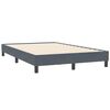 vidaXL Box Spring Κρεβάτι χωρίς στρώμα Σκούρο γκρι Βελούδινο