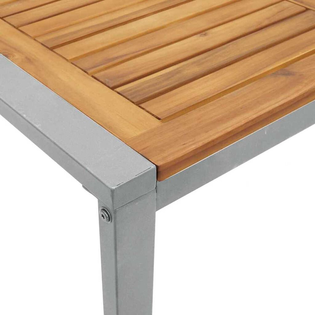 vidaXL Τραπέζι Κήπου για Φαγητό Γκρι 160 x 80 x 75 cm