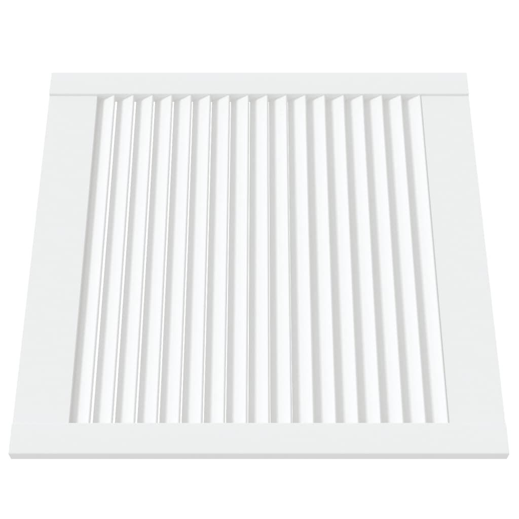 vidaXL Πορτάκια με Περσίδες 4 Τεμ. Λευκά 61,5x59,4εκ Μασίφ Ξύλο Πεύκου