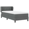 vidaXL Κρεβάτι box spring με στρώμα Σκούρο γκρι 80 x 200 cm ύφασμα