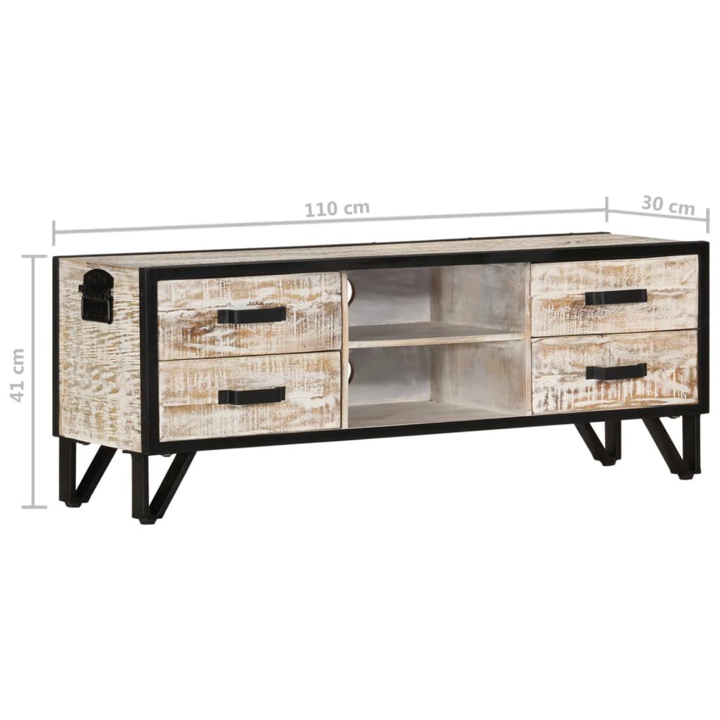 vidaXL Έπιπλο Τηλεόρασης 110 x 30 x 41 εκ. από Μασίφ Ξύλο Ακακίας
