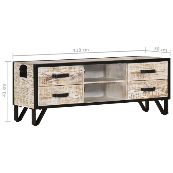 vidaXL Έπιπλο Τηλεόρασης 110 x 30 x 41 εκ. από Μασίφ Ξύλο Ακακίας