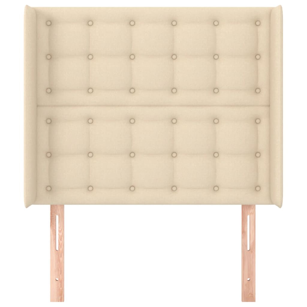 vidaXL Κεφαλάρι με Πτερύγια Κρεμ 83x16x118/128 εκ. Υφασμάτινο
