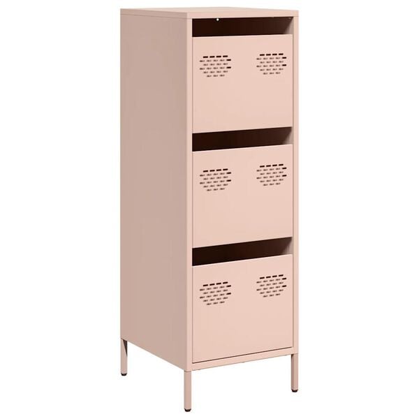 vidaXL Ντουλάπι Ροζ 39x35x103,5 εκ. από Ατσάλι