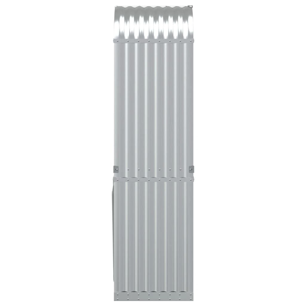 vidaXL Ξυλοθήκη Ασημί 40x45x170 εκ. από Γαλβανισμένο Ατσάλι