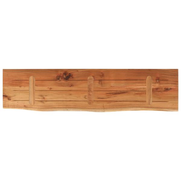 vidaXL Ράφι Επιτοίχιο Ορθ. Live Edge 120x30x2,5 εκ. Μασίφ Ξύλο Ακακίας