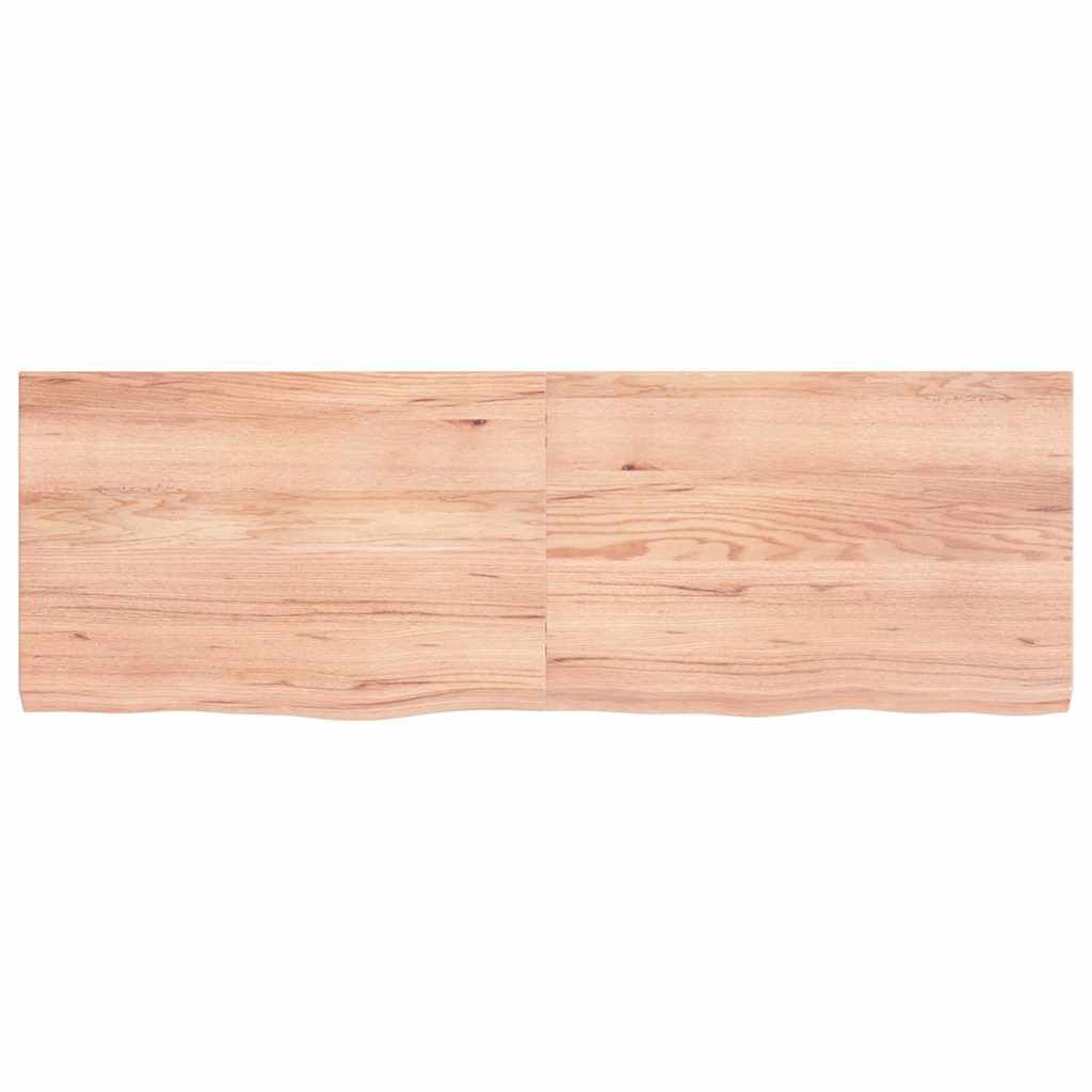 vidaXL Επιφ Τραπεζιού Αν Καφέ 120x40x(2-4)εκ. Επεξ. Μασίφ Ξύλο Δρυός