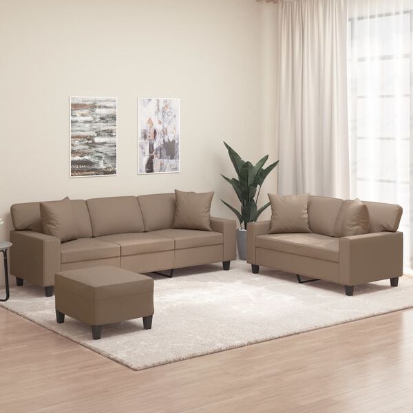 vidaXL &Sigma;&epsilon;&tau; &Sigma;&alpha;&lambda;&omicron;&nu;&iota;&omicron;ύ 3 &Tau;&epsilon;&mu;&alpha;&chi;ί&omega;&nu; &Kappa;&alpha;&pi;&omicron;&upsilon;&tau;&sigma;ί&nu;&omicron; &Sigma;&upsilon;&nu;&theta;&epsilon;&tau;&iota;&kappa;ό &Delta;έ&rho;&mu;&alpha; &mu;&epsilon; &Mu;&alpha;&xi;&iota;&lambda;ά&rho;&iota;&alpha;