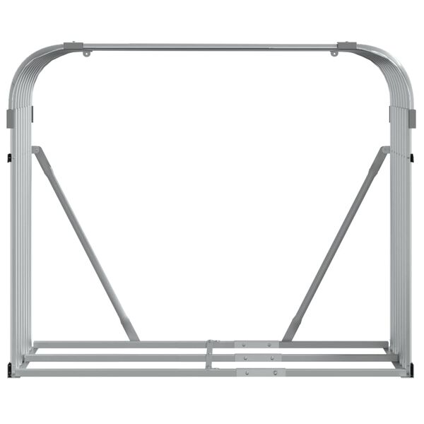 vidaXL Ξυλοθήκη Αν. Γκρι 120x45x100 εκ. από Γαλβανισμένο Ατσάλι