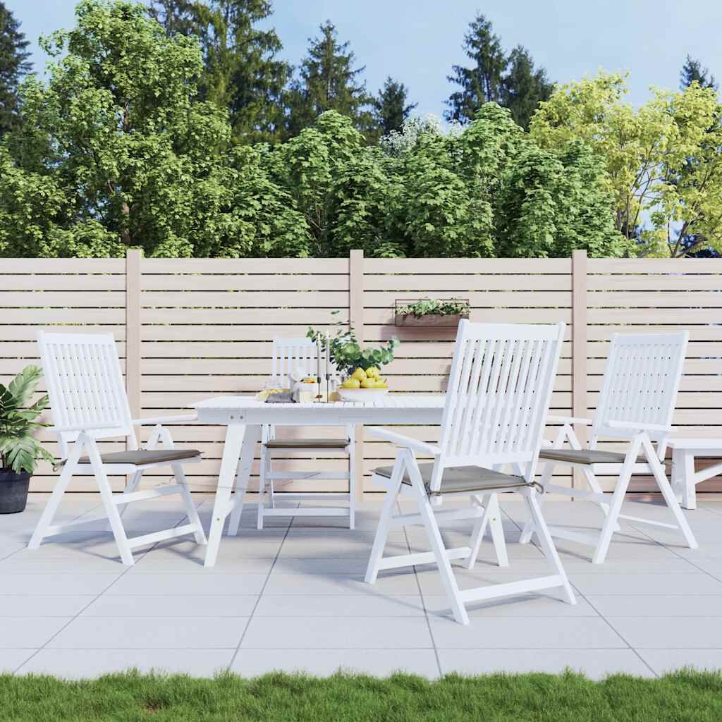 vidaXL Μαξιλάρια Καρέκλας Κήπου 4 τεμ. Γκρι 40x40x4 εκ. Υφασμάτινα