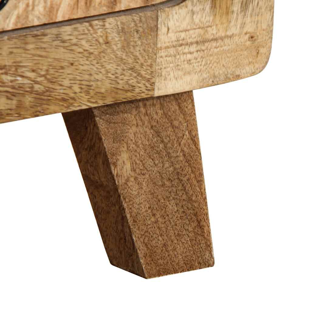vidaXL Κομοδίνο 2 τεμάχια 37x32x50 cm Στερεό ξύλο ακατέργαστο μάνγκο