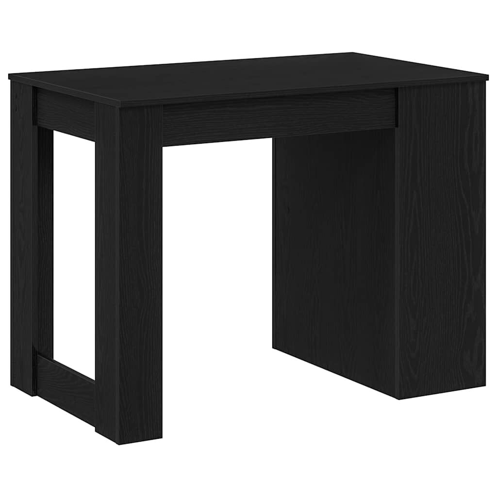 vidaXL Γραφείο με Συρτάρι και Ράφι Μαύρη Δρυ 102x62x77,5 cm