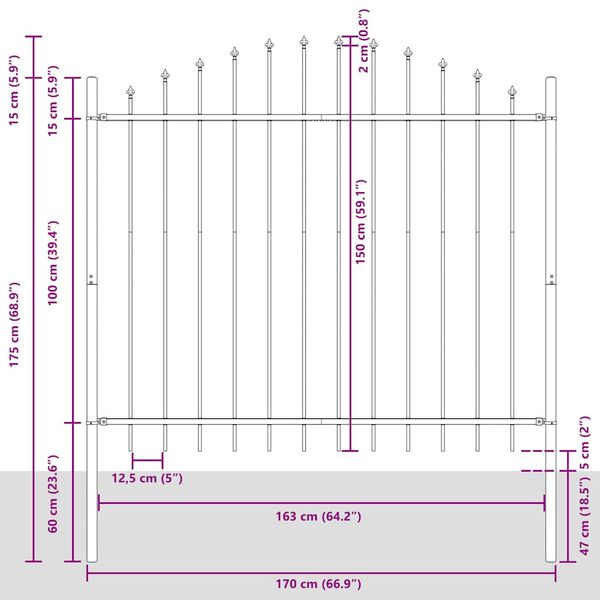 vidaXL &Phi;&rho;ά&chi;&tau;&eta;&sigmaf; &Kappa;ή&pi;&omicron;&upsilon; Woerden &mu;&epsilon; &Kappa;&omicron;&rho;&upsilon;&phi;ή &Delta;ό&rho;&upsilon; &alpha;&pi;ό &Alpha;&tau;&sigma;ά&lambda;&iota; &Mu;&alpha;ύ&rho;&omicron;&sigmaf; 170x150 &epsilon;&kappa;.