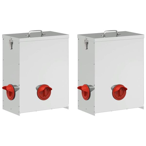 vidaXL &Tau;&alpha;ΐ&sigma;&tau;&rho;&alpha; &kappa;&omicron;&tau;ό&pi;&omicron;&upsilon;&lambda;&omega;&nu; 2 pcs &Alpha;&sigma;&eta;&mu;ί 32,5 x 20,5 x 43 &epsilon;&kappa;