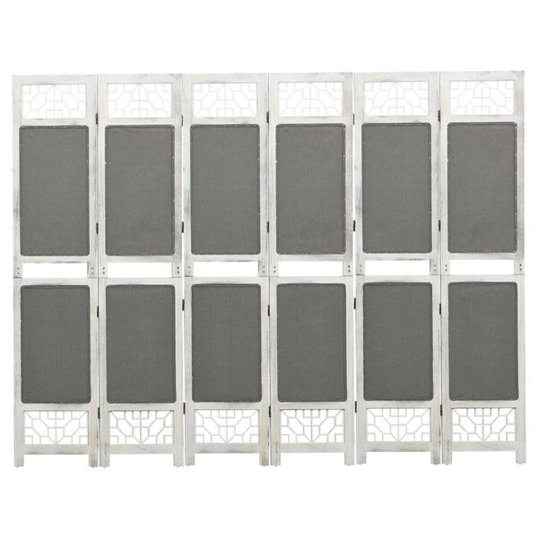 vidaXL Διαχωριστικό Δωματίου με 6 Πάνελ Γκρι 210 x 165 εκ. Υφασμάτινο