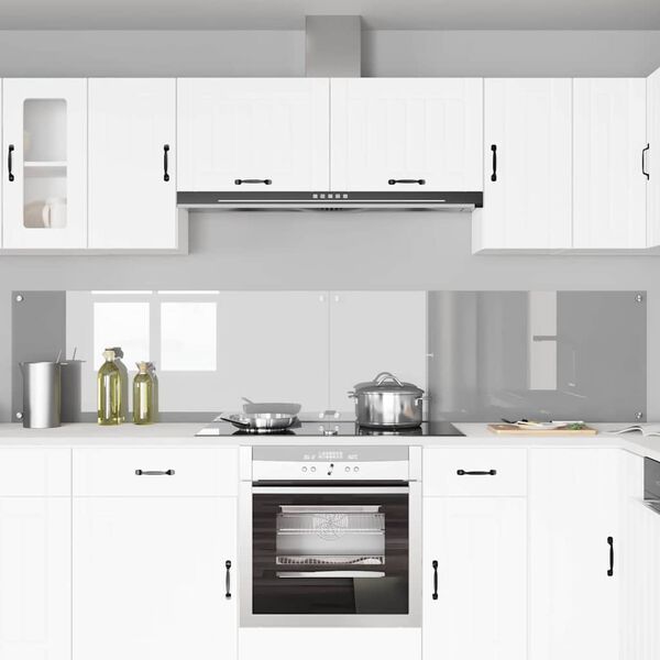 vidaXL Πίσω Πάνελ Κουζίνας 2 pcs Ανοιχτό γκρι 120 x 50 cm